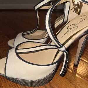 Jessica Simpson Tan High Heels Sz 9